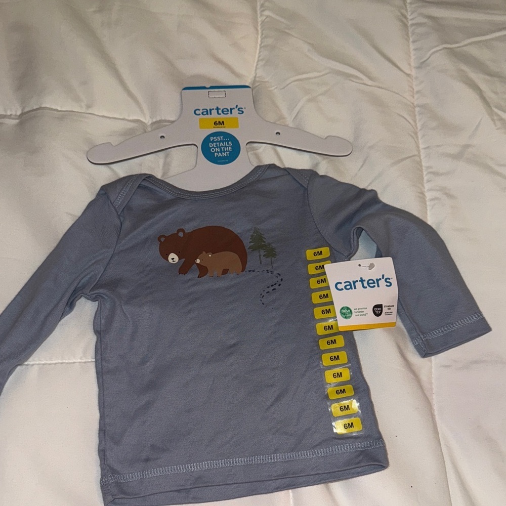Carter's Gray Bear Long Sleeve Tee